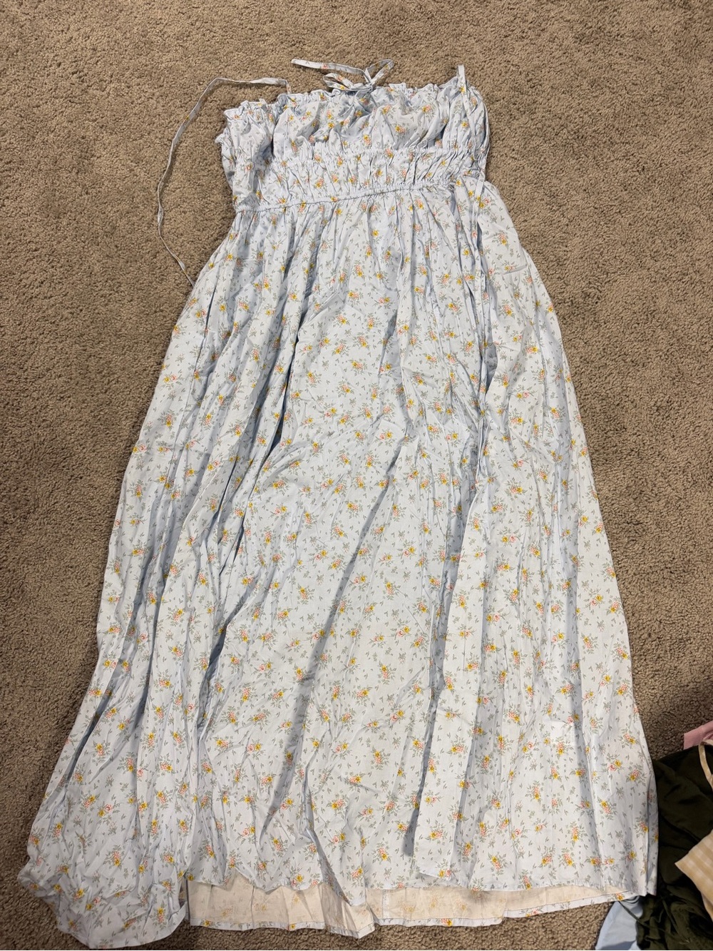 Light Blue Floral Maxi Dress